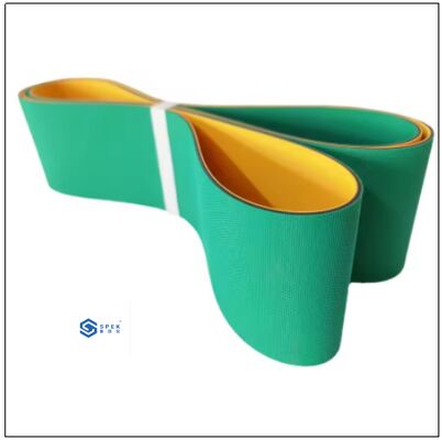 Окружность вращения 2445 мм * Ширина 11 мм Зеленый веретеночный ремень с зубчатым соединением для запасных частей текстильного оборудования